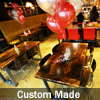 Custom Hand Made Reclaimed Wood Restaurant Tables with Epoxy Resin Finish